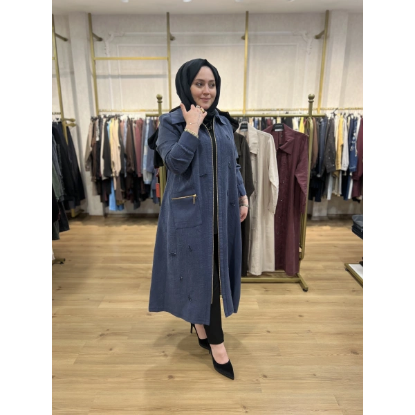 MEVA PLUS By Pureva Nakışlı İpek Tensel Kap