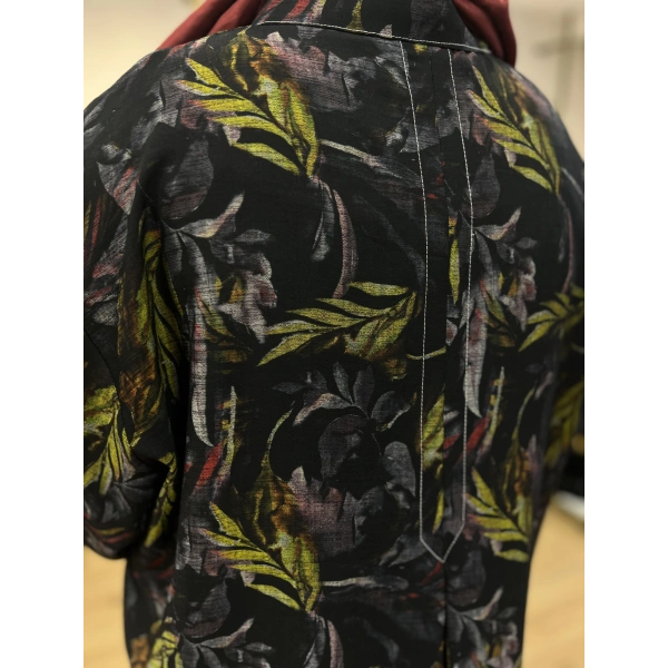 İTHAL BÜYÜK BEDEN Gold Zımba ve Yazılı Pamuk Gömlek