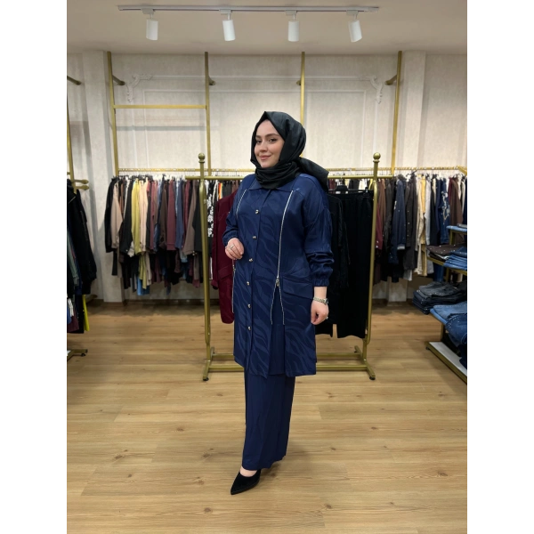 FATMA DANIŞMAN Fermuarlı Jakar Takım