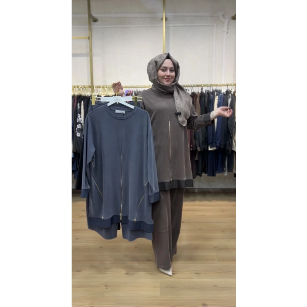 Pureva Fermuarlı Modal Takım