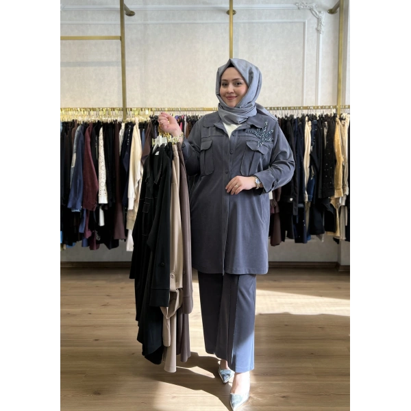 MEVA BY PUREVA Boncuk İşlemeli Nakışlı Tensel Takım