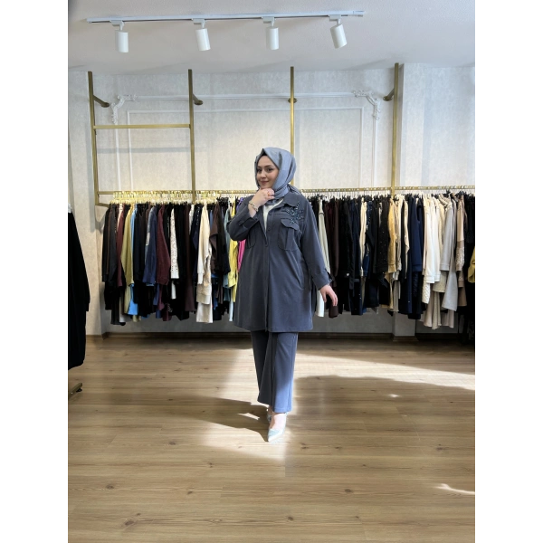 MEVA BY PUREVA Boncuk İşlemeli Nakışlı Tensel Takım