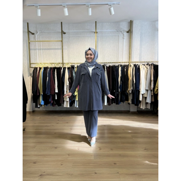 MEVA BY PUREVA Boncuk İşlemeli Nakışlı Tensel Takım