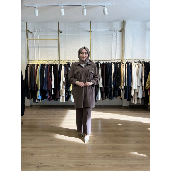 MEVA BY PUREVA Boncuk İşlemeli Nakışlı Tensel Takım