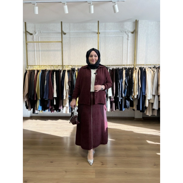 FATMA DANIŞMAN Fermuarlı Bürümcük Takım