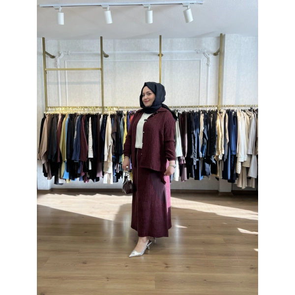 FATMA DANIŞMAN Fermuarlı Bürümcük Takım