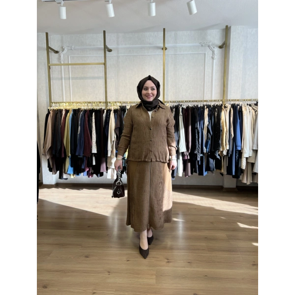 FATMA DANIŞMAN Fermuarlı Bürümcük Takım