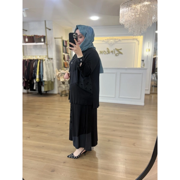 FATMA DANIŞMAN Güpürlü Etek Takım