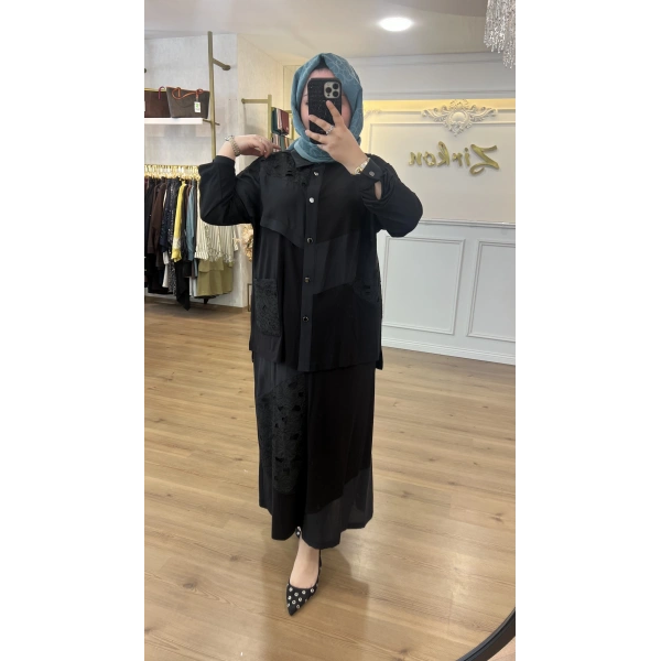 FATMA DANIŞMAN Güpürlü Etek Takım