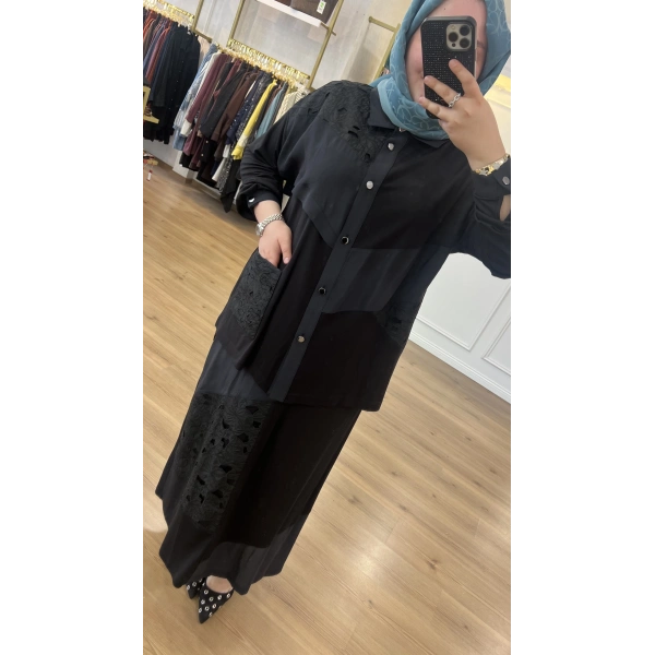 FATMA DANIŞMAN Güpürlü Etek Takım