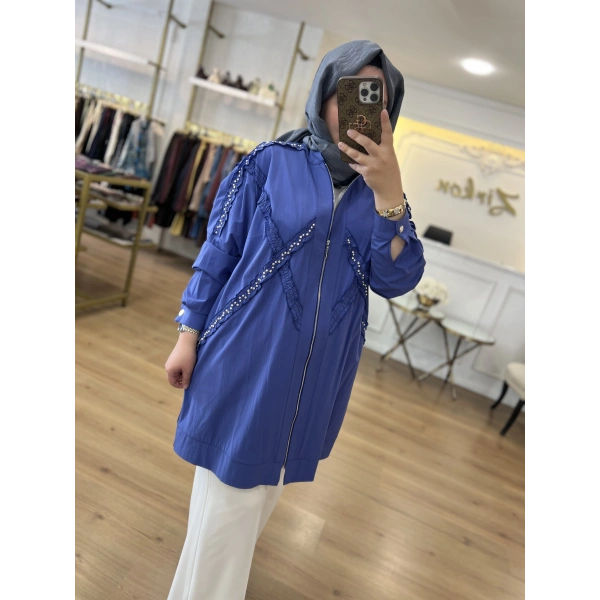 FATMA DANIŞMAN İncili Bomber Ceket