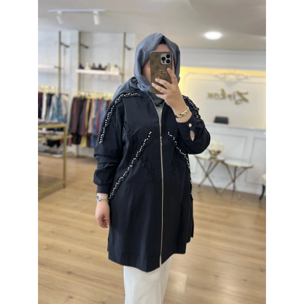 FATMA DANIŞMAN İncili Bomber Ceket