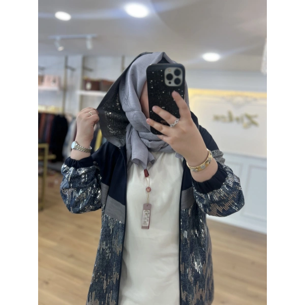 FATMA DANIŞMAN Pulpayetli İnce Kot Takım