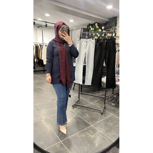 İri Taşlı İspanyol Pantolon