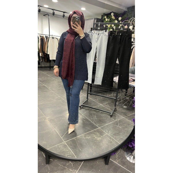 İri Taşlı İspanyol Pantolon