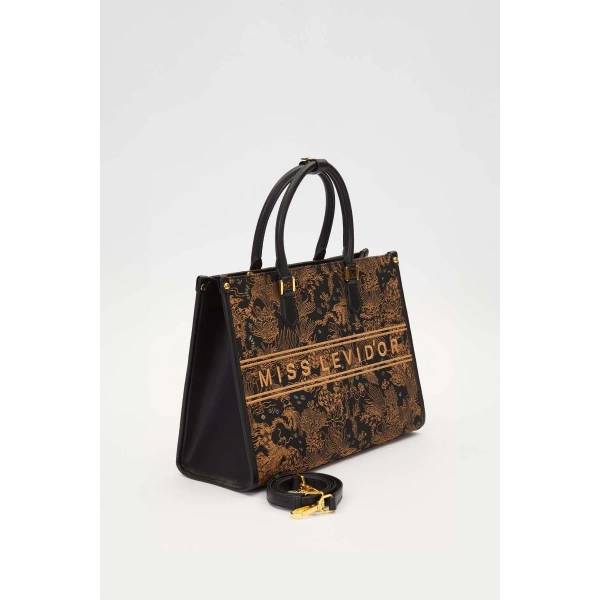 LEVİDOR BASKI DETAYLI BÜYÜK EL ÇANTASI