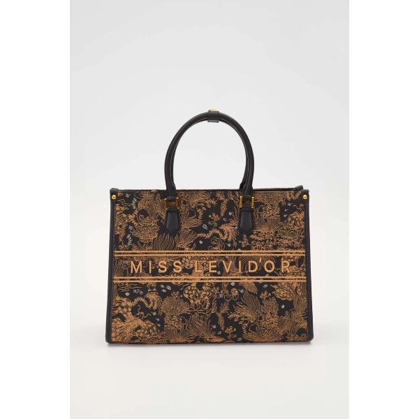 LEVİDOR BASKI DETAYLI BÜYÜK EL ÇANTASI