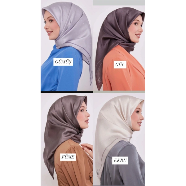 Levidor Benek Desen Monogram İpek Eşarp