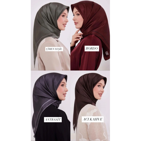 Levidor Benek Desen Monogram İpek Eşarp