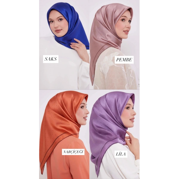 Levidor Benek Desen Monogram İpek Eşarp