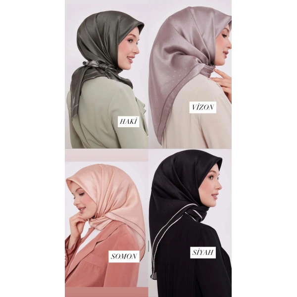 Levidor Benek Desen Monogram İpek Eşarp