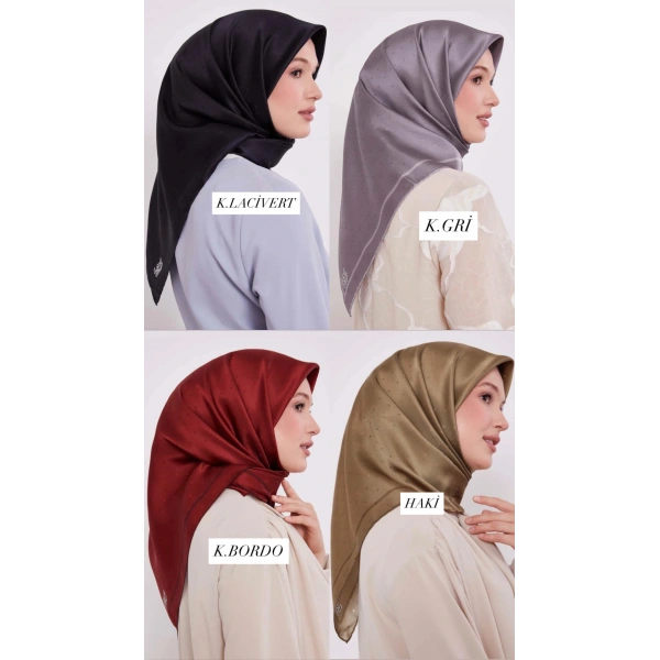 Levidor Benek Desen Monogram İpek Eşarp