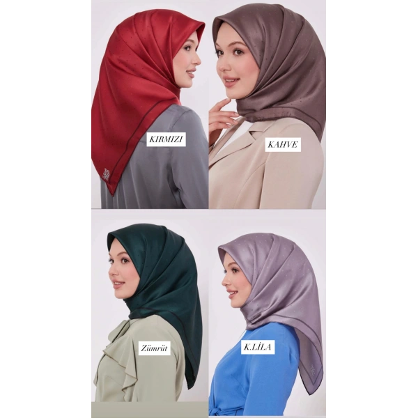 Levidor Benek Desen Monogram İpek Eşarp