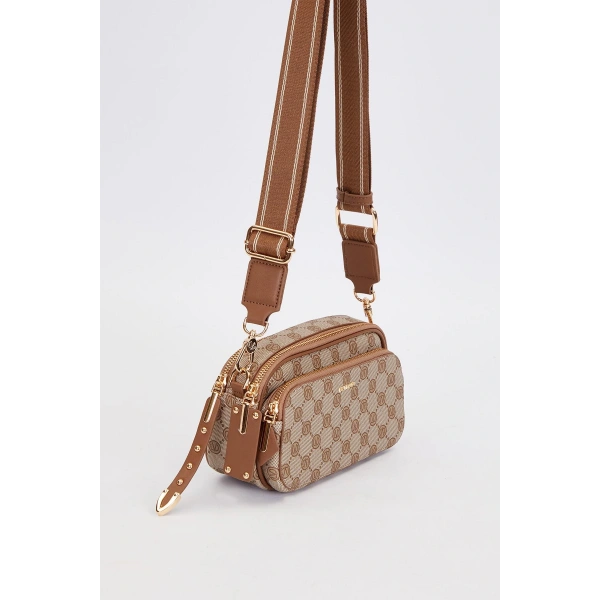 LEVİDOR Çift Bölmeli Kalın Askılı Omuz Çantası