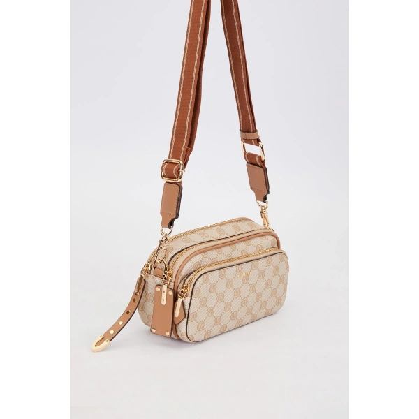 LEVİDOR Çift Bölmeli Kalın Askılı Omuz Çantası