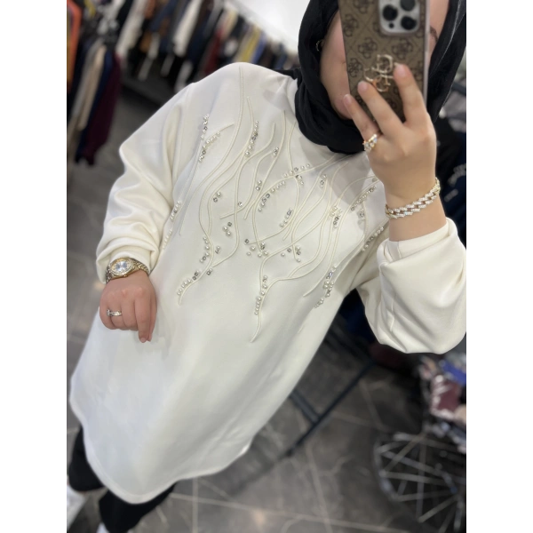 Levidor İncili Taşlı Sweat