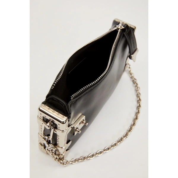 Levidor Metal Köşeli Omuz Çantası