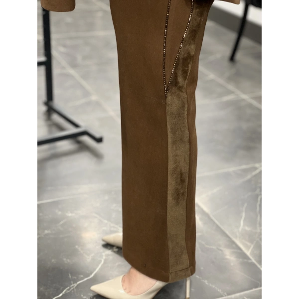 MEVA BY PUREVA Boncuk İşlemeli Yelekli Üçlü Takım