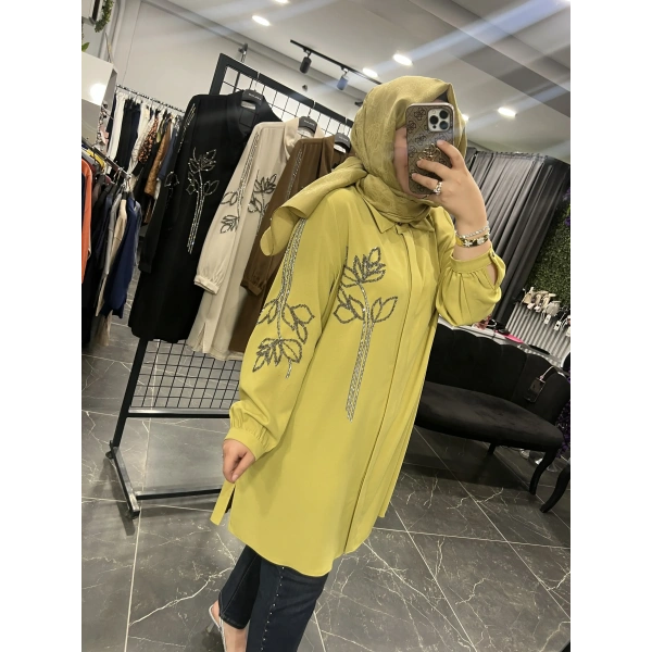 MEVA BY PUREVA Çiçek Püskürtme Gömlek