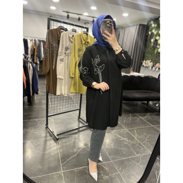 MEVA BY PUREVA Çiçek Püskürtme Gömlek