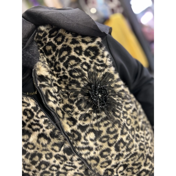 MEVA BY PUREVA Leopar Yelekli Üçlü Takım