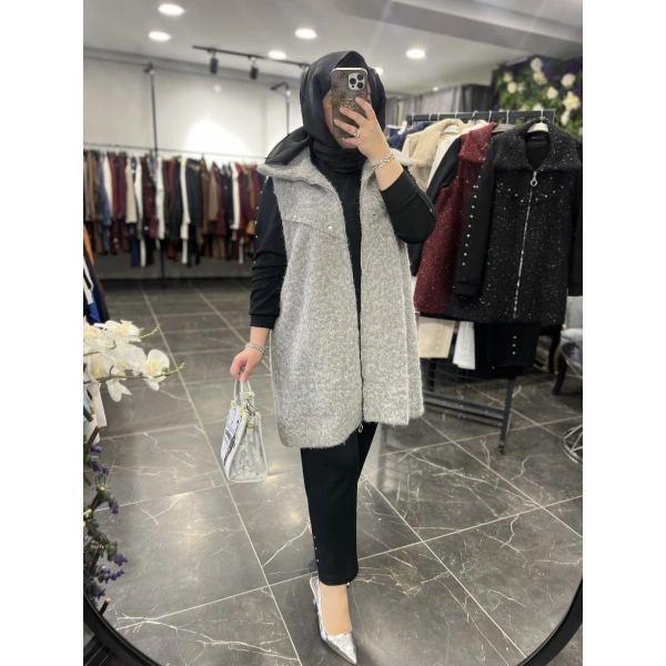 MEVA BY PUREVA Zımbalı Simli Yelekli Üçlü Takım