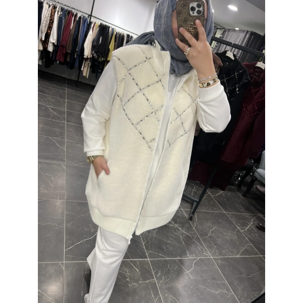 Pureva Baklava Taşlı Üçlü Takım