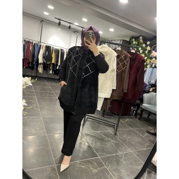 Pureva Baklava Taşlı Üçlü Takım