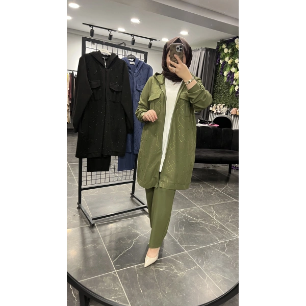 PUREVA Ceketli İthal Taşlı Takım