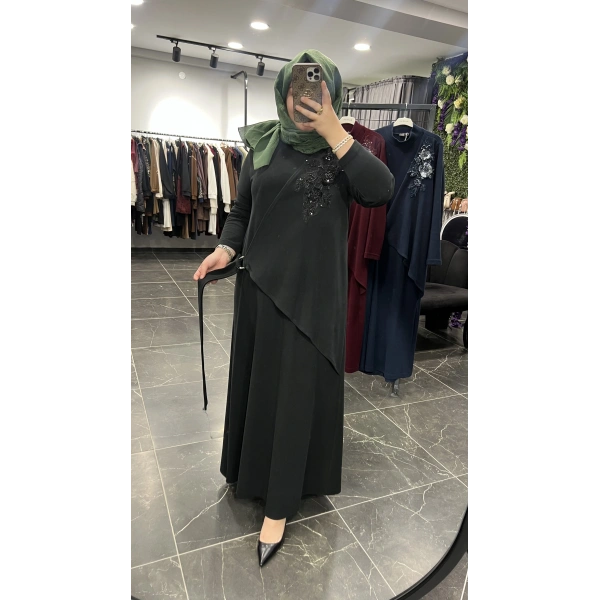 PUREVA Güpür İşlemeli Elbise