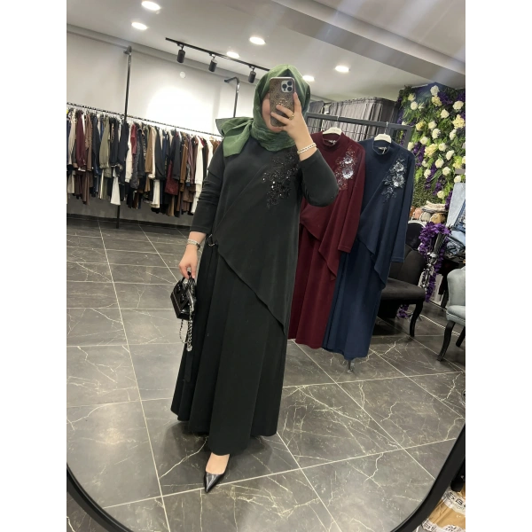 PUREVA Güpür İşlemeli Elbise