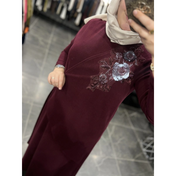 PUREVA Güpür İşlemeli Elbise