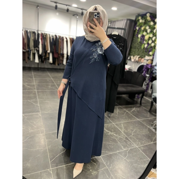 PUREVA Güpür İşlemeli Elbise