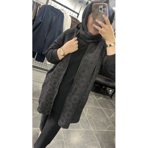 PUREVA İncili Jakarlı Üçlü Takım