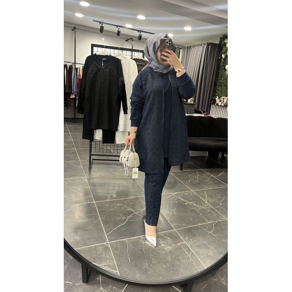 PUREVA İncili Jakarlı Üçlü Takım