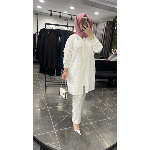 PUREVA İncili Jakarlı Üçlü Takım