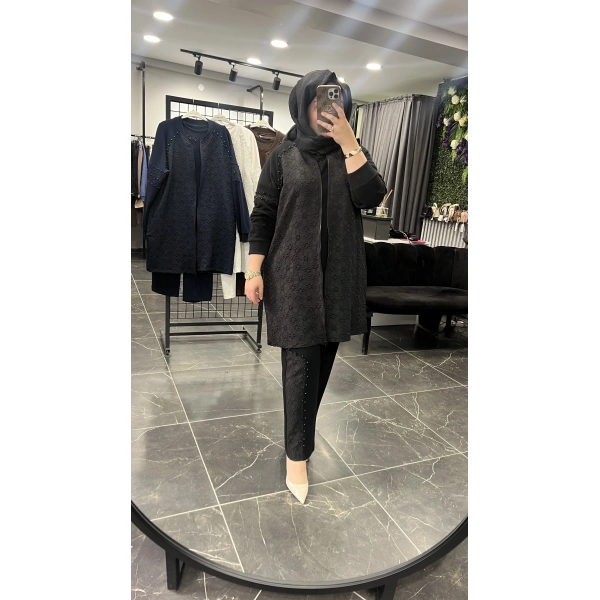 PUREVA İncili Jakarlı Üçlü Takım