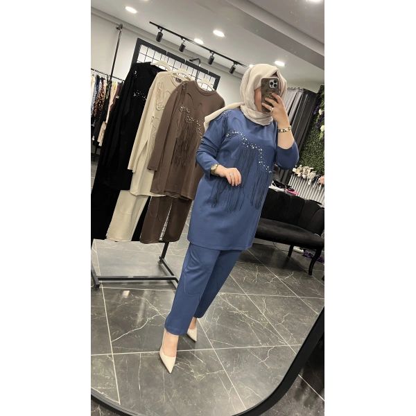 PUREVA İncili Saçaklı Modal Takım