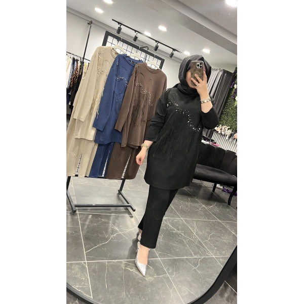 PUREVA İncili Saçaklı Modal Takım