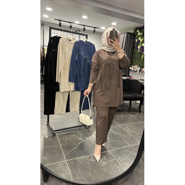 PUREVA İncili Saçaklı Modal Takım